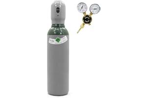 Argon Gasflaska 5 l fylld 4,8 med tryckreducerarset