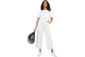 Joe Browns Women's Ditsy Floral Print Wide Leg Cropped Dungarees