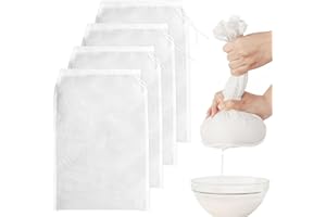 HONOFLUX 4 Pcs Cheese Cloth Cheesecloth for Straining, 20 x 30cm Reusable Straining Bag, Cold Brew Coffee Cheese Cloths Strainer, Muslin Cloths for Cooking, Yogurt, Nut Milk, Soy Milk, Jelly, Food Straining