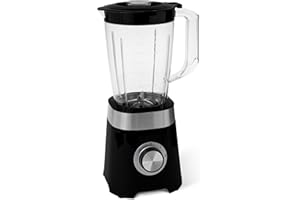 Amazon Basics Blender for Kitchen 1.5L Plastic Jug, 600W for smoothie and Ice Crush, Black