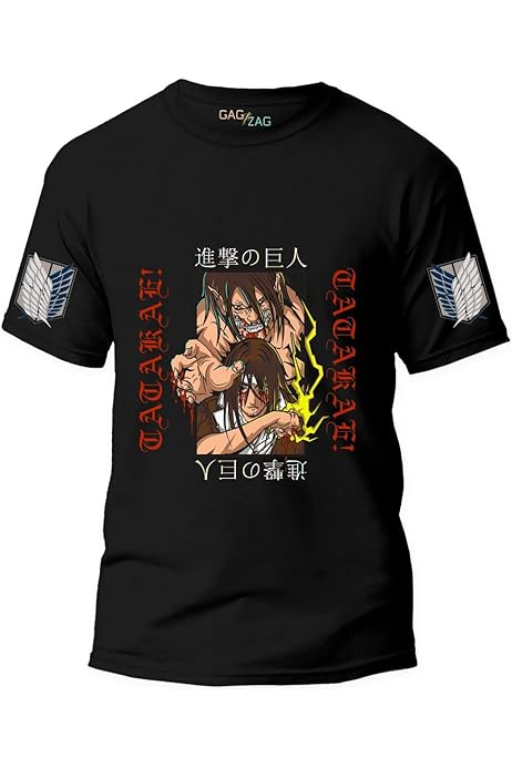 Buy Gagzag Men Anime Tshirt | Attack On Titan | White - Small at Amazon.in
