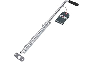 KOTARBAU® Verrou Porte Exterieur - 42 cm - Étroit - Argent - Verrou Baionnette - en Acier Zingué - Targette - Loquet de Portail - Targette de Portail