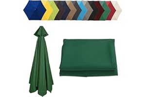 DHGVCED Rechange Toile De Parasol De Jardin À 6 Nervures/8 Nervures, Auvent De Rechange Pour Parasol De Terrasse (200cm/2.7m/300cm) - Épais Et Résistant - Toile De Parasol Deporté - Pour Plage/piscine/Jardin(