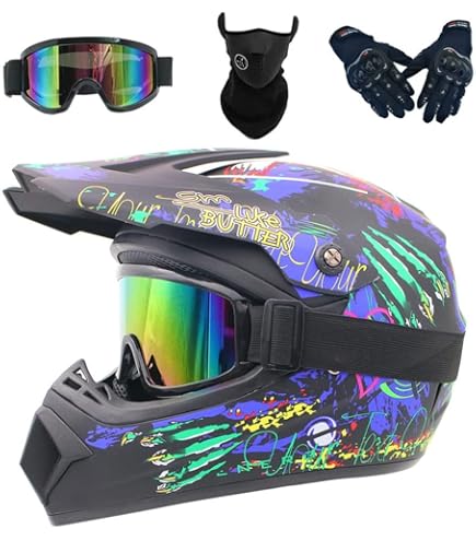 Wulfsport Off Road Pro Motocross Helmet Attack Gloves Adult - View #4