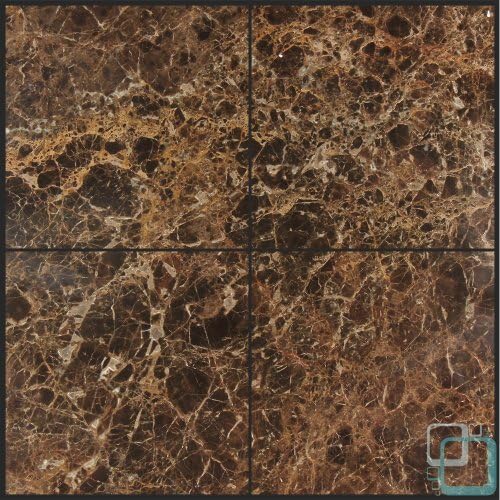 Dark Emperador 6x6 Polished Marble Tile by Allmarbletiles