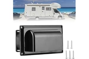 Ventilateur D'évent Latéra 12v pour Camping Car, 8500 rpm Grille de Ventilation Intérieure avec Vis, Accessoire de Ventilateur D'échappement pour Caravane et Remorque Bateau Marine Yacht (Noir)