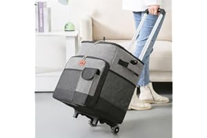 SOONBUY Bolsa térmica aislada plegable extendida, caja aislada con asa, enfriador de bebidas portátil con ruedas, bolsa térmica impermeable para picnic, camping, festivales y al aire libre o hogar, gris