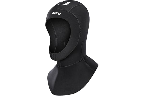 ZCCO Cagoule de plongée en néoprène 3/5 mm pour Combinaison de plongée pour Les Sports Aquatiques. Résistant, Extensible et Thermique pour la plongée Libre, Le Kayak, la Voile et Le canoë