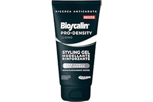 Bioscalin PRO•DENSITY Uomo Styling Gel, Modellante, Rinforzante per Cappelli più Vigorosi, Senza Alcool, Parabeni e Siliconi, 150 ml