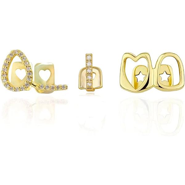 yufana Gouden Gecoate Tanden,Glinsterende Tanden, 18k Vergulde Zilver, Mannelijke En Vrouwelijke Hiphop Mondhek, Glanzend Goud Voor Clown Rapper, Halloween Role-Playing Party Gift (Zilver