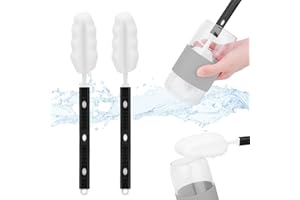 OAKENCREST 2 pezzi Scovolino per Bottiglie in Spugna, Manico Regolabile Scovolino per Borraccia, Scovolino Bottiglie, Spazzola per Bottiglie, Pennelli per Bottiglie per Biberon, Vetro, Tazza, Bollitore, Vaso