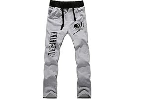 westtrend Japanische Anime Fairy Tail Hose Unisex Casual Elastische Taille Kordelzug Cosplay Bottoms Fairy Tail Logo Joggerhose S-XXL