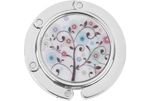 MAGIDEAL KONAMO Folding Bag Handbag Table Hook Hanger Holder Colorful Flower