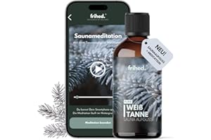 ‎FRIHED. NORDIC WEAR frihed.® Saunaaufguss Weißtanne mit App Meditation - Hochkonzentriertes Tannen-Öl - erdend - Langanhaltender Duft - Made in Lüneburg