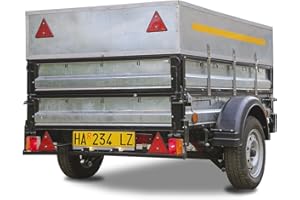 BullTek Serie completa de letras y números adhesivos para placa de matrícula repetidora amarilla para remolques, carros de apéndice, caravanas, portabicicletas, caracteres conforme al Reglamento Pra –