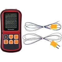 RGBS digitales Zweikanal-Thermometer mit zwei Thermoelementen vom Typ K und LCD-Hintergrundbeleuchtung für p…