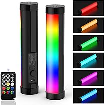 RGB LED videolamp V10, LED Video Licht Dimbaar 3000 K/6000 K, Camera Licht 8 Kleuren, 3000 mAh, CRI 95 , Fotolicht voor DSLR Camera Videofotografie Videoconferentie YouTube Fotografie Vlogs