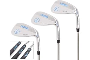 LAZRUS GOLF LAZRUS Hochwertiges geschmiedetes Golf-Wedge-Setfür Herren – 52 56 60 Grad Golf Wedges + gefräste Schlagfläche für mehr Spin – tolles Golfgeschenk