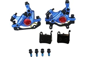 Mgoodoo Étriers de Frein à Disque Semi-Hydraulique Avant et Arrière, 1 Paire d'Étriers de Frein Hybirde Tirage par Câble Adaptés pour VTT Vélo de Montagne