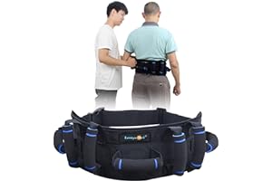 LEETYE MEI Gait Belt with 7 Handles, Gait Belts Transfer Belt for Seniors, Gate Belt for Elderly, Patient Transfer Belt for Disabled, Lift Belts with Quick Release Buckle Anti-Slip Function Physical Therapy