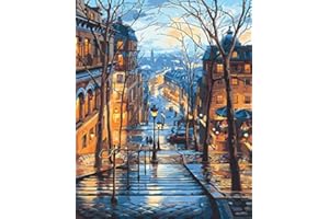 TRANSINO Lienzos para Pintar con Numeros Cuadro Pintar por Numeros Regalo de Pintura al óleo para Adultos Pintar con Numeros Manualidades DIY Pintura al óleo Kit con Pinceles y Pinturas 40x50cm Sin Marco