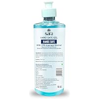 SARA SOUL OF BEAUTY Instant Hand Sanitizer Germ Protection 70% Isopropyl Alcohol Sanitizing Gel Rinse-free Hand Rub Palm Cleanser with Moisturizing Benefits, 500 ml