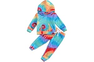 Carolilly 2 Pcs Vêtement Enfant Bébé Fille à Manches Longues Ensemble de Sport Pantalon et Haut