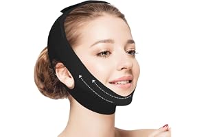 Yeheap V ansiktsmasker, V-linjemask återanvändbar, andas V-line lyftmask med ergonomisk design, hudvänlig, för dubbelhaka och