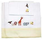 Zigozago - Set Lenzuola Noe'; Dimensione: lettino; Colore: Giallo - Per il set personalizzato con nome selezionare il...