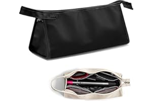 Veki Bolsa de Almacenamiento Compatible con Dyson Airwrap Styler y Dyson Supersonic, Funda de Viaje para Secador de Pelo Dyson y Shark, Bolsa Protectora de Viaje de Rizador de Pelo (Negro, Triángulo)