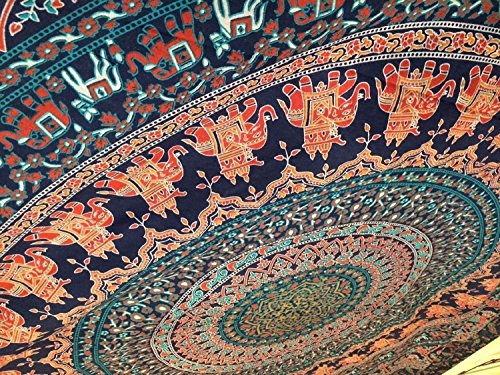 Bless International Wandbehang im indischen Stil / Hippie-Stil, mit psychedelischem Mandala, mehrfarbig, Doppelbett-Größe - 4