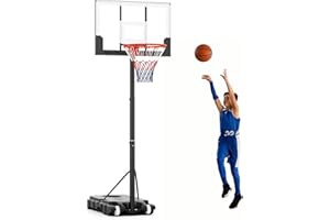 ‎COSTWAY COSTWAY Basketballkorb Outdoor, Basketballständer 155-210cm/170-230cm höhenverstellbar, Mobile Basketballanlage mit Rollen & Ständer, Korbanlage Indoor Outdoor für Kinder & Jugendliche