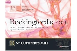 Bockingford Watercolour Block 140lb/300gms 9x12/228x305mm Hot Press