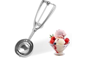 Jecdfs Edelstahl Eisportionierer mit Auslöser – Hochwertiger Keksteigportionierer, Vielseitig Einsetzbar für Cupcakes, Kartoffelpüree und Melonenkugeln