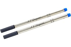 STRATTON ESSENTIAL SUPPLY S.T. Dupont Recharge pour stylo roller Pointe moyenne Bleu Lot de 2