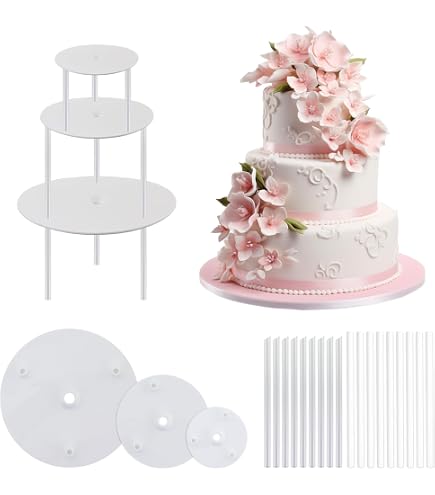 Lot De 52 Tiges à Gâteau En Plastique Blanc - 12 Pouces, 2 Largeurs Yolli