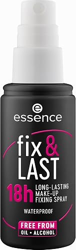 essence fix & LAST 18h LONG-LASTING MAKE-UP FIXING SPRAY, 50 ml | Spray Fijador de Maquillaje para un Maquillaje Perfecto, Pu