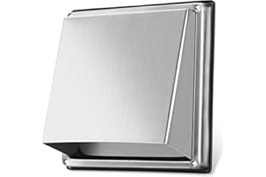 IDONG 100mm Lüftungsgitter Mit Rückstauklappe Feststehenden Ablufthaube, Wetterschutzgitter mit Insektenschutz