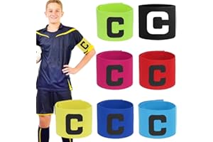 WIRZUL 7 fasce da capitano da calcio, fasce da capitano regolabili, design elastico, adatte a uomini e donne, adatte ad adulti e adolescenti, adatte a diversi sport.