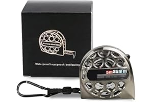 YAEPOIP Stainless Steel Anti-corrosion Retractable Metric Ruler, Tape Measures Retractable 25ft, Hollow Design Anti-Corrosion Measure Tape Water Resistance (5m*25mm)