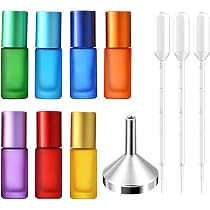 6 Roll-on-Flaschen Für ätherische Öle, 10 Ml – Kobaltblau, Mit Pipette & Öffner, Wiederverwendbar, UV-Schutz