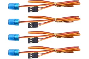 INJORA RC Car LED Light 4pcs Headlight RC Flashing Lamp RC Accessory for 1/10 RC Model Car 1:14 Tamiya Tractor RC Engineering Truck，Blue