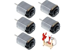 WUSJCOF Mini Moteur Électrique, 5 Pièces, DC Micro Moteur, Moteur Miniature pour Jouets DIY, Moteur, DC 3 V-6 V, 23000 RPM