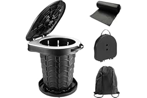 ‎IMODOMIO imodomio Campingtoilette Faltbar Camping Toiletten(WC) mit Deckel Mobile Toilette mit 10 Müllsäcke, ideal für Outdoor-Camping, Auto