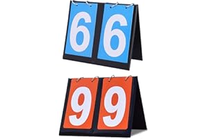 Laufunjoy Portatile, con Flip Portatile, indicatore di Livello Manuale, per Pallacanestro, pallavolo, Ping-Pong