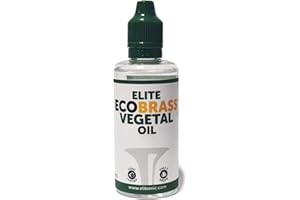 ELITE MUSICAL INSTRUMENT CARE Elite ECOBrass Vegetal Oil 60 ml Huile lubrifiante pour instruments à vent d'origine végétale Lubrifiant pour pistons ou rotors de trompette, trombone, fliscorne, trompe, bombardine, tuba, etc.