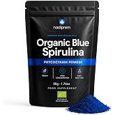 Blue Spirulina Powder nadiprem 50g &ndash; Organic Phycocyanin | Natural food coloring &middot; Vegan &middot; Ideal for recipes, drinks, smoothi