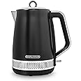 Morphy Richards Illumination 1.7L Jug Kettle, Rapid Boil, Boil Dry Protection, Pull off Lid, Limescale Filter, Easy View Window, 360 Cordless Base, Stainless Steel, Black, 108020