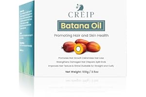 CREIP Veganic Batana Oil for Hair Growth: 100% Natural Batana Oil from Honduras - Repairs Damaged Hair Reduces Loss Promotes Regrowth - Treatment for Men and Women 3.52OZ