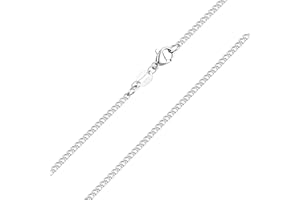 bifriend Delicate S925 Silver 16" 18" 20" 22'' 24" 26'' 28" 30" Inch 2.0mm Thick Italian Chain Choker Necklace Jewellery